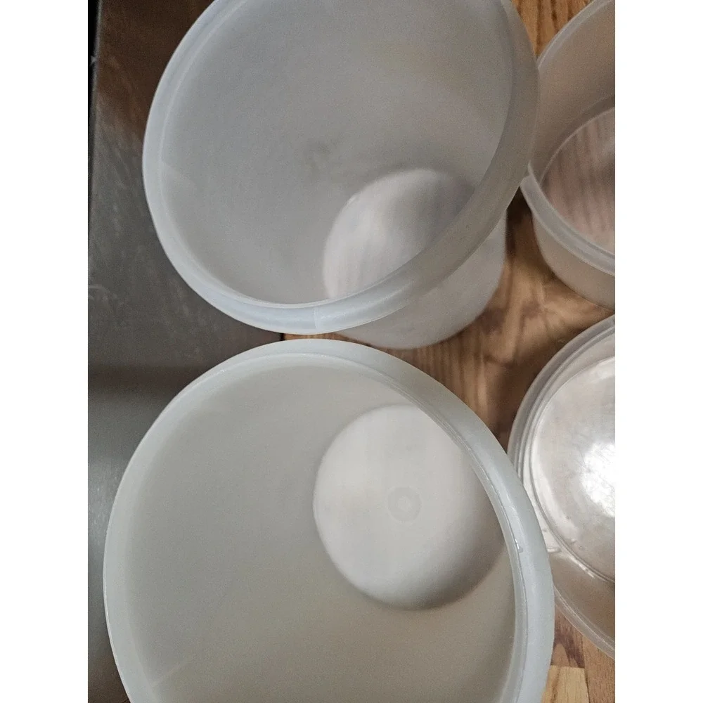 Tupperware GIANT TALL ROUND Storage Container SHEER WHITE 255, 267, 321, 264 Lid